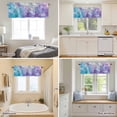 thumbnail image 3 of Curtain Valance for Windows, Colorful Glass Splicing Art Kitchen Valances Rod Pocket Short Curtains, Abstract Color Block Texture Window Valance for Bedroom Bathroom Living room 42x18in, 3 of 9