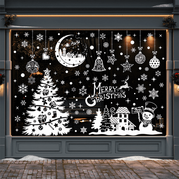 (Gift Of K) Christmas decoration, window glass, snowflake wall sticker