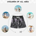 thumbnail image 6 of FORMRS Boys Swim Trunks Quick Dry Mesh Liner Boardshorts Sizes XS-XL, Light Purple Flowers, 6 of 7