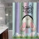 thumbnail image 4 of Easter Bunny Easter Eggs Shower Curtain Floor Mat 4-piece Set Home Bathroom Dry Wet Separation Partition Waterproof Shower Curtain, 4 of 5