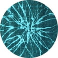 thumbnail image 1 of Ahgly Company Indoor Round Abstract Light Blue Modern Area Rugs, 4' Round, 1 of 4