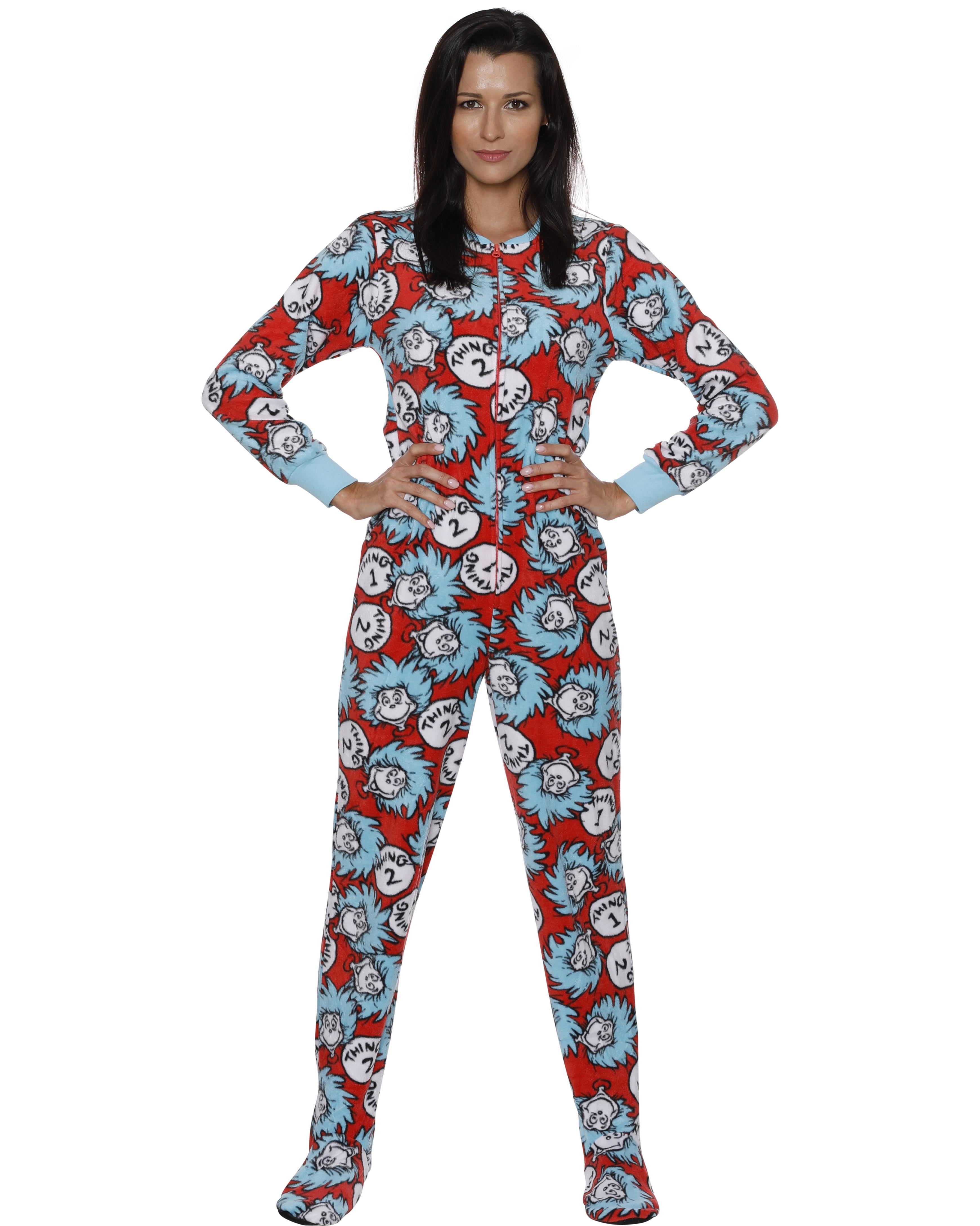 thing 1 and thing 2 onesies pajamas
