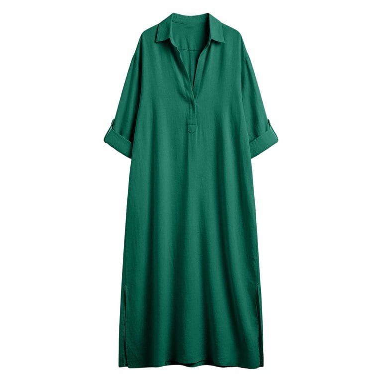 green shift dress long sleeve Dark Green Dress - Long Bell Sleeve Dress - Shift Mini Dress