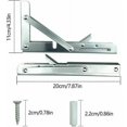 thumbnail image 5 of Borealiaes Folding Bracket 2 PCS, 200mm Folding Wall Shelf, Stainless Steel Folding Shelf Bracket, Folding Bracket, Bracket Console, Wall Folding Shelf for Wall Shelf Bench, 5 of 5