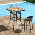 thumbnail image 2 of Gymax 27.5 Inches Patio Bar Table 1.5'' Umbrella Hole Metal Frame for Garden Outdoor, 2 of 10