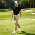 thumbnail image 4 of Fexilor Men's & Big Men’s Pique Polo Shirt Short Sleeve with Quarter-Zip Collar, Sizes S-3XL, 4 of 10