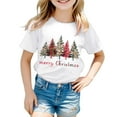 thumbnail image 4 of Zshosam Baby Christmas T- Shirt Christmas Tree Shirts Toddler Boys Girls Christmas Tshirts Xmas Short Sleeve Graphic Tees Holiday Tops Size 7T 8T,(White 7-8 Years), 4 of 6
