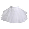 thumbnail image 2 of Petticoat Infantil Falda Tul Niña Crinolina Elástica Enagua Flexible Portátil sin Alambres Tela Suave para Trajes Ballet Bodas Cosplay Apto para Niñas Presentaciones Fiestas Blanco S, 2 of 8