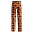 thumbnail image 4 of Trgacdwlo Funny Pumpkin Graphic Halloween Pajamas Women Pants Loungewear Fall Sleeping Pants Women Elastic Waist Baggy Comfy Womens Pajama Bottoms, 4 of 6