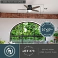 thumbnail image 7 of Armon Black Flush Mount 44-in. Ceiling Fan with LED Light Kit and Remote, 7 of 7