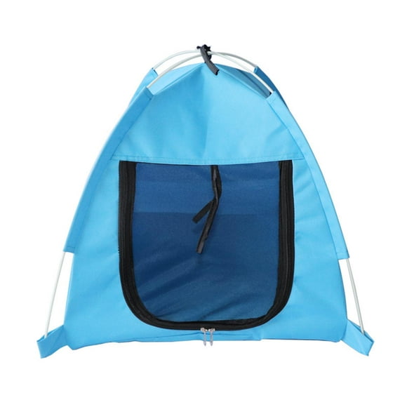 Tente de Chat Hideout Portable Aire de Jeux Clôture Cage pour Animaux de Compagnie Chenil Clôture Tente pour Chiens Lapin Chenil Camping Bleu