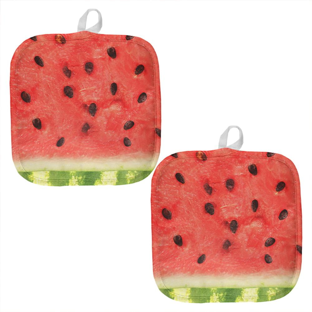 Watermelon Summer All Over Pot Holder (Set of 2)