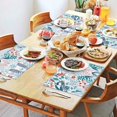 thumbnail image 2 of Pioneer Flower Floral Print Pattern Summer Placemats Table Placemats Set Of 4-Linen Kitchen Washable Placemats Table Mats 12x18 Inch Non-Slip Heat Resistant, 2 of 5