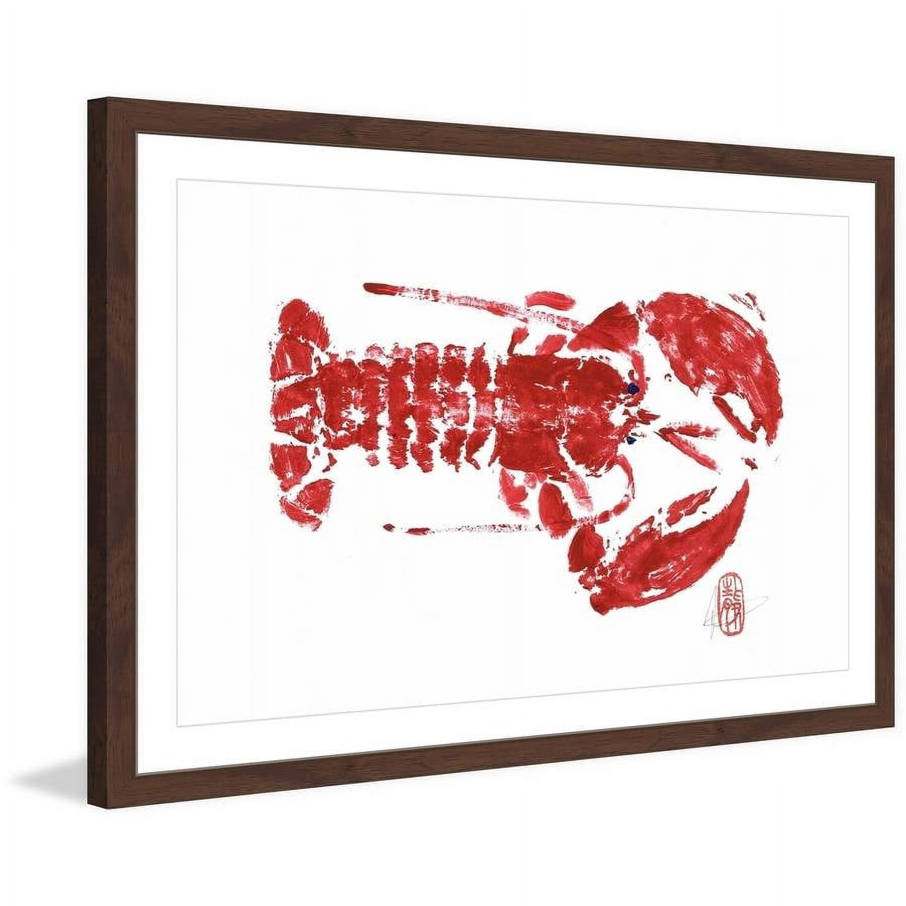 "Red Lobster from PEI" Framed Painting Print