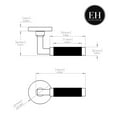 thumbnail image 2 of Explore Hardware London Collection Solid Brass Lever Bed & Bath Privacy Door Lock, Matte Black, 2 of 7