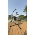 thumbnail image 4 of S-HOME  Swing Egg Chair with Stand in Stylish Wicker Rattan Design, Indoor Outdoor Hanging Chair with Cushions and Cup Holder, 4 of 13