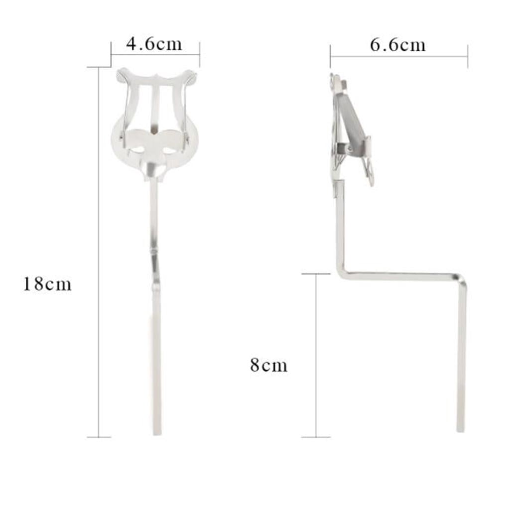 LeeQinersw 2pcs Metal Alto Saxophone Sheet Music Clip Sax Lyre Sheet Music Clamp-On Holder