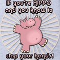 thumbnail image 2 of CafePress - Happy Hippo - Cute Infant Baby Football Bodysuit, 2 of 3