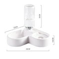 thumbnail image 7 of Walbest 2 in 1 Double Dog Food and Water Bowl Set, Heart Shape Wall Corner Pet Automatic Water Dispenser Detachable Feeder Bowl No-Spill for Cats Small Dog (White), 7 of 7