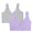 Lilac Whisper/Grey Heather, variant on Women’s Back Smoothing Full Coverage Wireless Bralette, 2-Pack, Style FT842A
