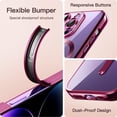 thumbnail image 6 of JETech Electroplated Case for iPhone 14 Pro Max 6.7-Inch, Camera Lens Full Protection, Compatible with MagSafe Wireless Charging, Shockproof Soft TPU Phone Cover (Rose Red), 6 of 7
