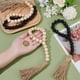 thumbnail image 3 of Guirnalda de cuentas de madera de 4 piezas, 12,6 pulgadas, decorativa, colgante, con borlas., 3 of 5