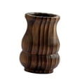thumbnail image 2 of Jarrones de madera para flores, jarrón de madera para botellas, macetas de madera únicas retro, jarrones de flores de madera para maquillaje, arreglos SM SunniMix florero de madera, 2 of 8
