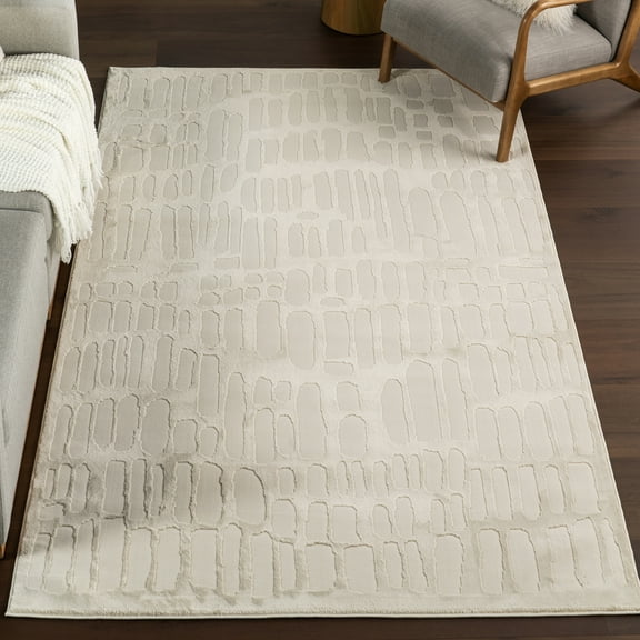 nuLOOM Belen Modern Abstract Area Rug, 5' x 8', Cream