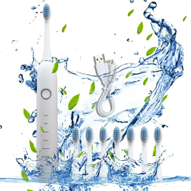 TIMIFIS Dumpling Machine Toothbrush- Toothbrush with 8 Brush Heads- 6 Cleaning Modes- Ipx7 Water Proofing-Newly Upgraded Toothbrush- Longer Life- Faster Char Kitchen Gadgets