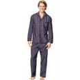 thumbnail image 2 of Hanes Men's and Big Men's Long Sleeve Long Leg Woven Pajama Set, 2-Piece, 2 of 2
