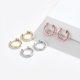 thumbnail image 3 of Pendientes geométricos Pendientes de mujer europeos y americanos redondos brillantes PTEE0478, 3 of 5