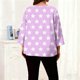 thumbnail image 5 of TaTaai Plus Size Gradient Print T-Shirt, Women's Long Sleeve Round Neck Top, Casual Loose Fit Blouse, Soft Home Wear, All Seasons Daily Attire Gift, 5 of 6