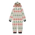 thumbnail image 3 of Odeerbi Christmas Onesie Pajamas for Family Holiday Sleep Jumpsuit Long Sleeve Family Christmas Pajamas Matching Sets Toddler Printed Loungewear Jumpsuit Sleepwear Xmas PJs Set Khaki, 3 of 6