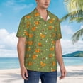 thumbnail image 6 of Uemuo Squirrel And Nuts Printed Regular Fit Short Sleeve Casual Hawaiian Shirt for Men,Aloha shirt,Tropical shirt,Floral print shirt,Vacation Beach shirt-Large, 6 of 9
