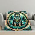 thumbnail image 3 of Wolf Totem Green Illustration Flannel Blanket For Sofa Bed Travel Camping Living Room Office Chair Polyester Gift For Family Friends Soft Warm Comfortable, 3 of 10