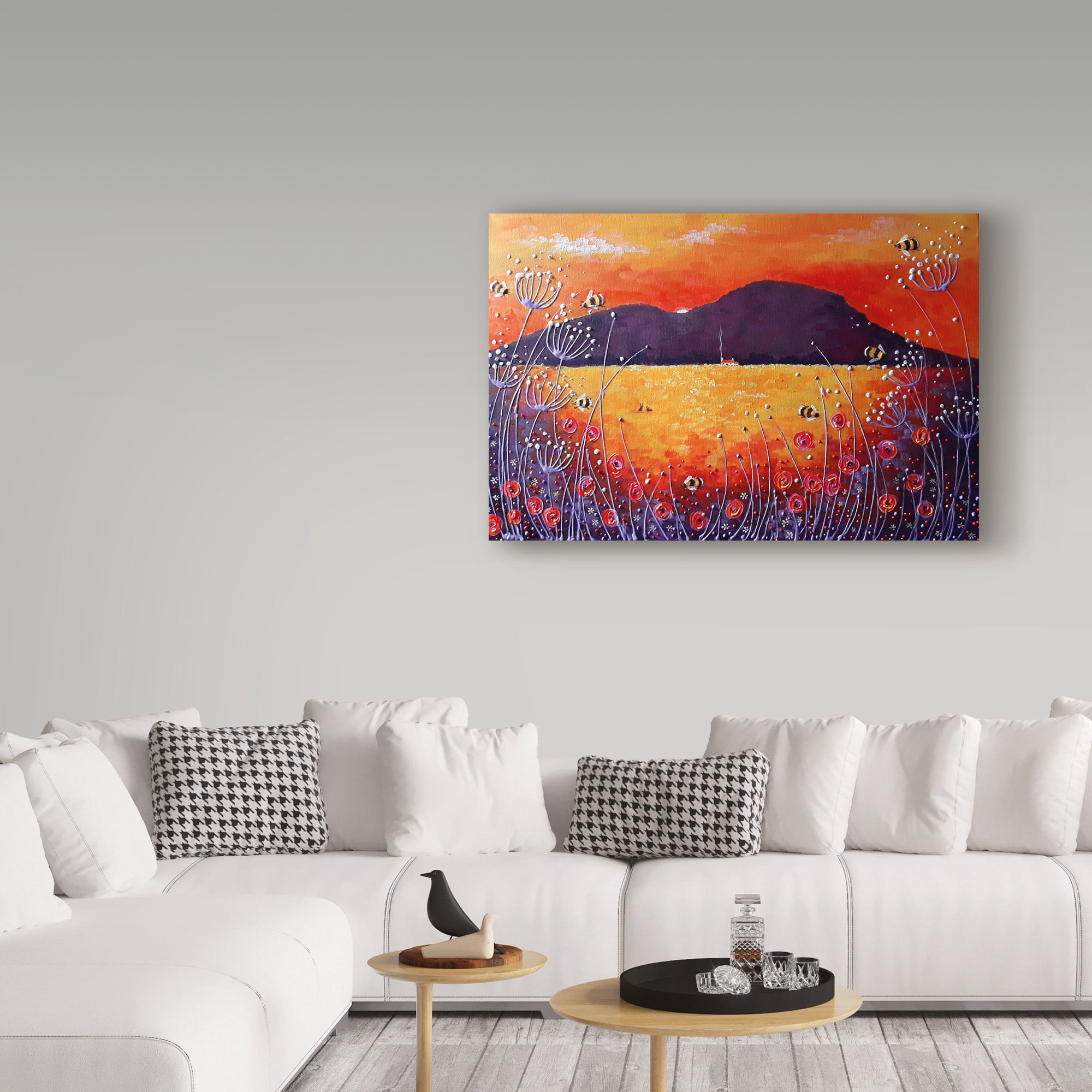 Trademark Fine Art 'Sunset Bumblebees' Canvas Art by Angie Livingstone