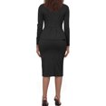 thumbnail image 7 of Women's Business Skirt Suit 2 Piece Long Sleeve Blazer Jackets with Pencil Skirt Sets Plus Size Solid Slim Fitting Office Work Formal Outfits Black 5XL, 7 of 7