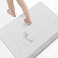 thumbnail image 1 of Alfombra de baño OTHWAY, piedra grande, 80 x 50 cm, color tierra de diatomeas, color blanco, 1 of 7
