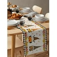 thumbnail image 5 of Happy Thanksgiving Cotten Line Table Runners 71 Inches Lon, Cute Gnome Farmhouse Dining Table Runner, Maple Leaf Table Cloth Decoration for Indoor Outdoor Party Wedding Holiday, Fall Harvest Pumpkins, 5 of 6