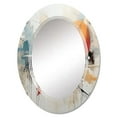 thumbnail image 2 of DESIGN ART Designart "Teal Orange Bold Energy III" Abstract Collages Modern Wall Mirror 20in.x30in., 2 of 5