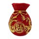 thumbnail image 1 of Jarrón de flores con forma de bolsa bendecida, decoración tradicional de resina, maceta Rojo, 1 of 7