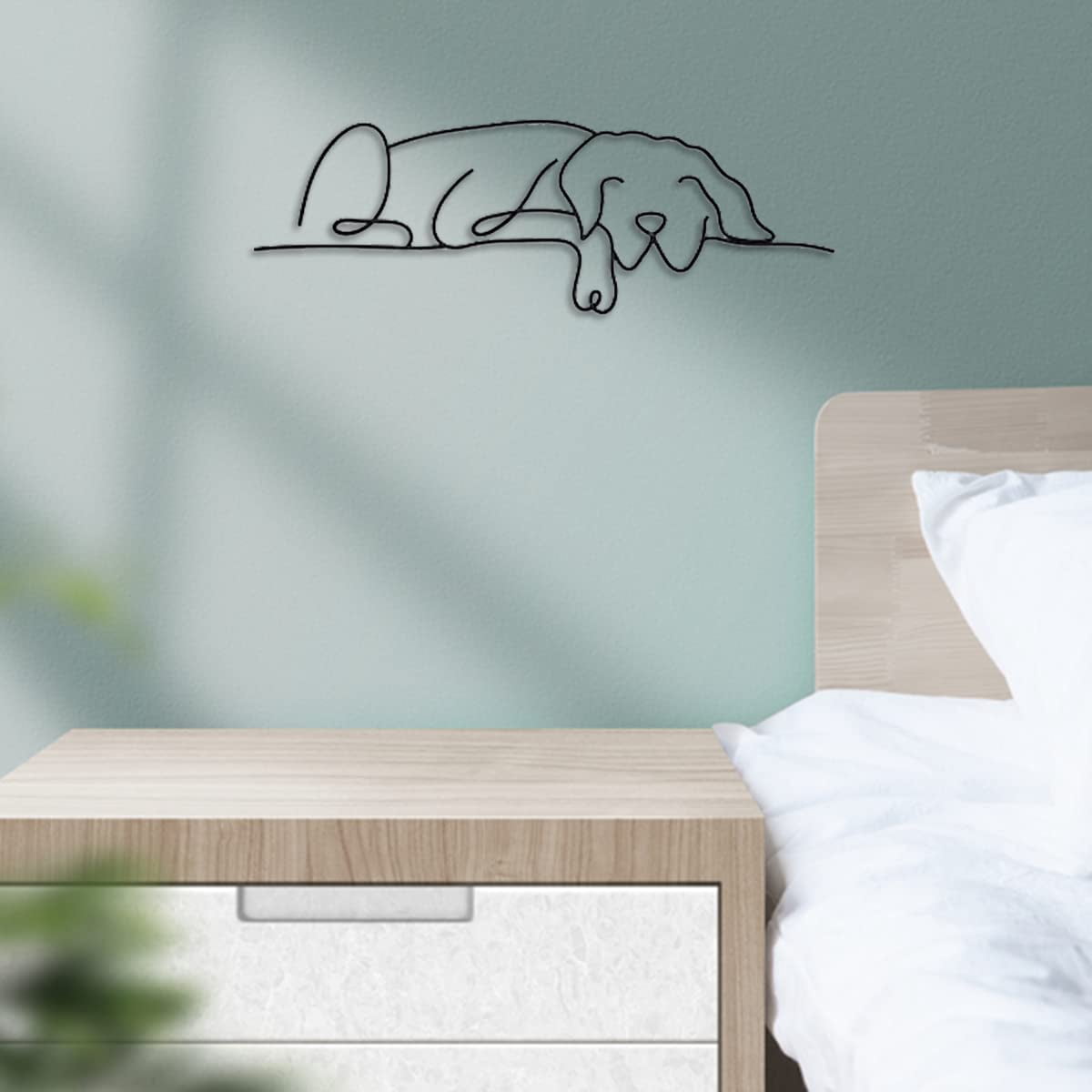 Metal Dog Wall Art, Gothic & Boho Decor for Living Room, Bedroom, Bathroom, Kitchen, Vintage Aesthetic, Halloween Home Decor