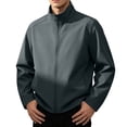 thumbnail image 2 of Fanshiluo Men's Stand Collar Full-Zip Long Sleeve Jacket, Lightweight Windproof Casual Outerwear with Side Pockets for Men,S,Big and Tall Men, 2 of 8