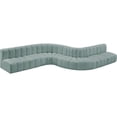 thumbnail image 4 of Meridian Furniture Arc Mint Green Vegan Leather Modular Sectional, 4 of 13