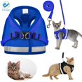 thumbnail image 5 of Deago No Pull Dog Pet Harness Reflective Adjustable No Choke Easy Control With Leash for Small Dog Cat Pet Outdoor Walking Travel (Blue, XL), 5 of 7