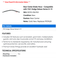 thumbnail image 2 of Rear Center Brake Hose - Compatible with 1941 Dodge Deluxe Series D-19, 2 of 2