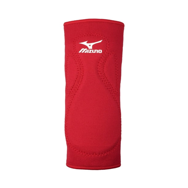 Rodillera Mizuno Slider roja con paneles de neopreno