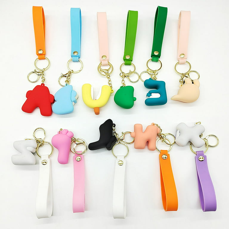 Lettertale Alphabet Lore Car Key Chain, Keychains Ring Key Fob Decoration  Accessories For Kids Birthday Gift, All 26 Shape 
