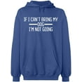 thumbnail image 2 of OXI Hoodie Sweatshirt - If I Can't Bring My Dog, Basic Casual Hoodie for Men's and Women Fleece Hoodie Long Sleeve - Indigo Blue Large, 2 of 3