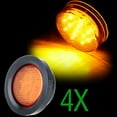 thumbnail image 5 of CCIYU 4x 2.5" Amber Round Truck Trailer Clearance Marker Led Round Side Marker Light Flush Mount, 5 of 5
